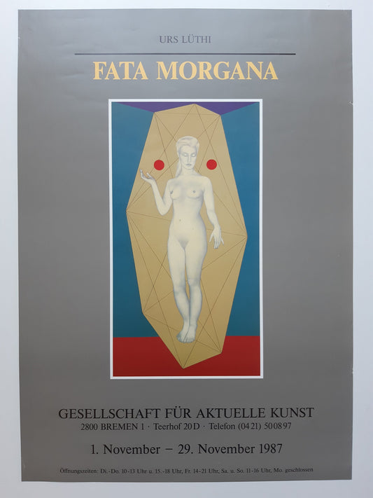 Urs Lüthi original art exhibition poster - 16.5"×23.2" (42×59cm)