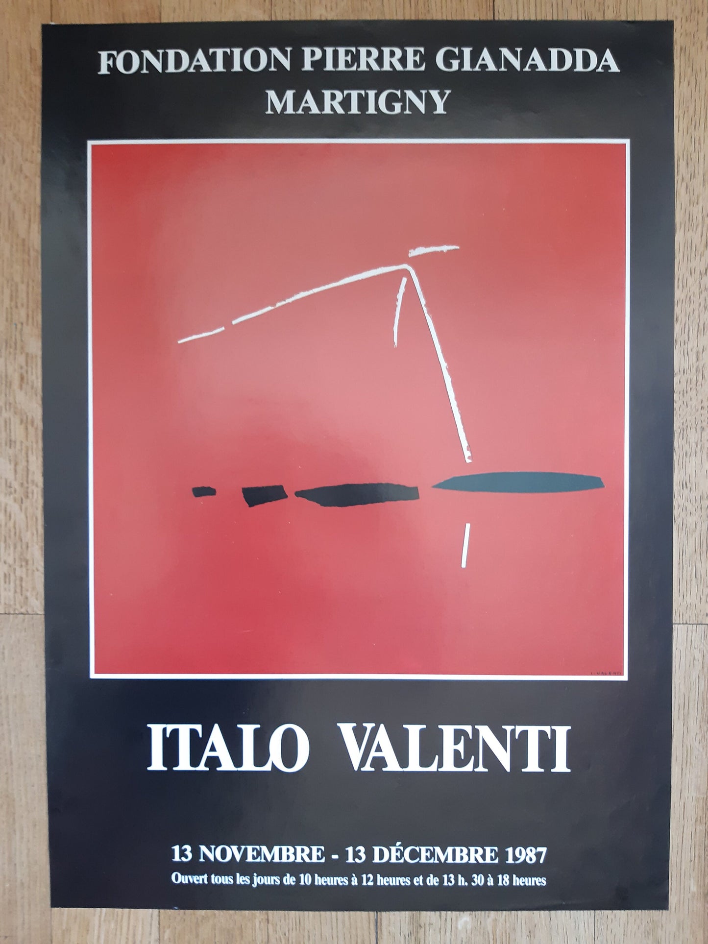 Italo Valenti original art exhibition poster - 19.1"×26.0" (48.5×66cm)