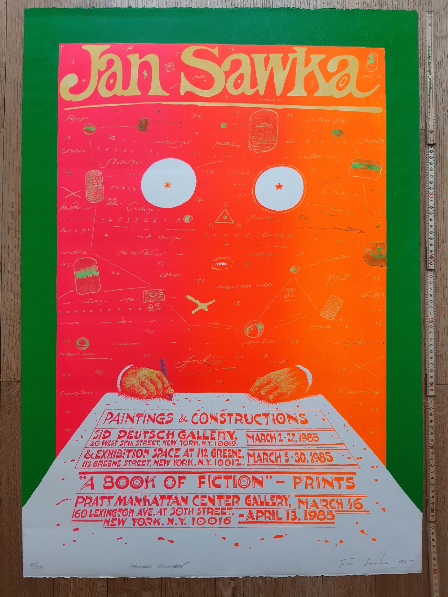 Jan Sawka original art poster signed - 25.0"×35.6" (63.5×90.5cm)