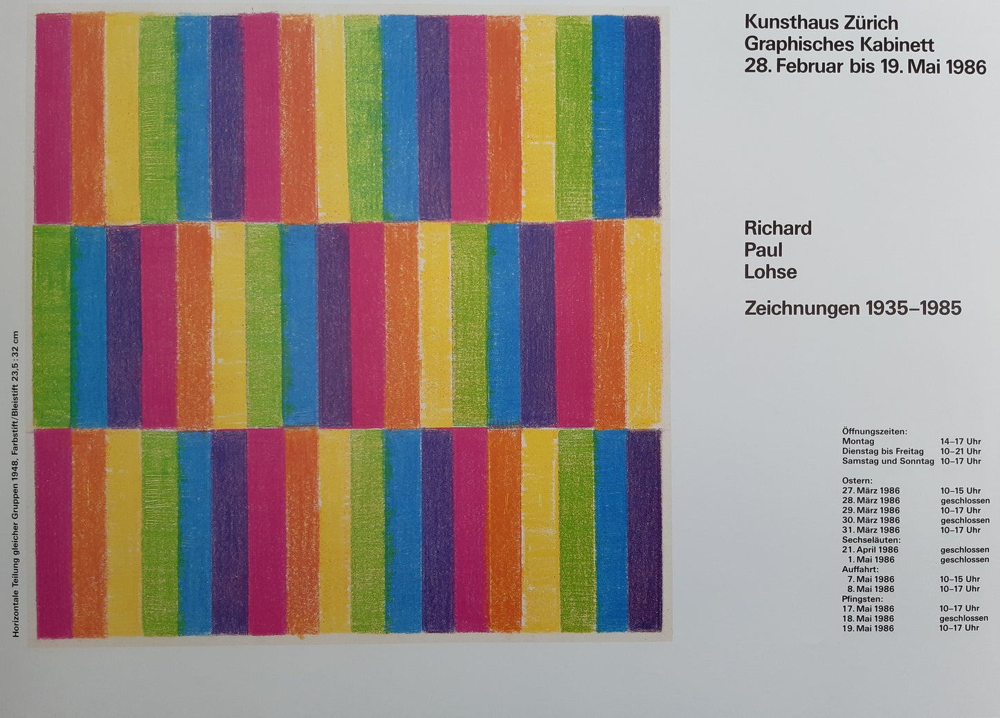 Richard Paul Lohse art exhibition poster - 27.6"×19.7" (70×50cm)