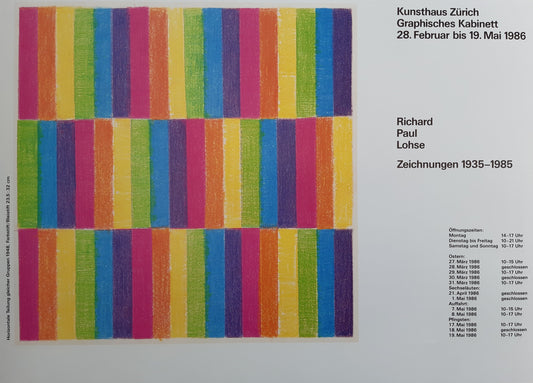 Richard Paul Lohse art exhibition poster - 27.6"×19.7" (70×50cm)