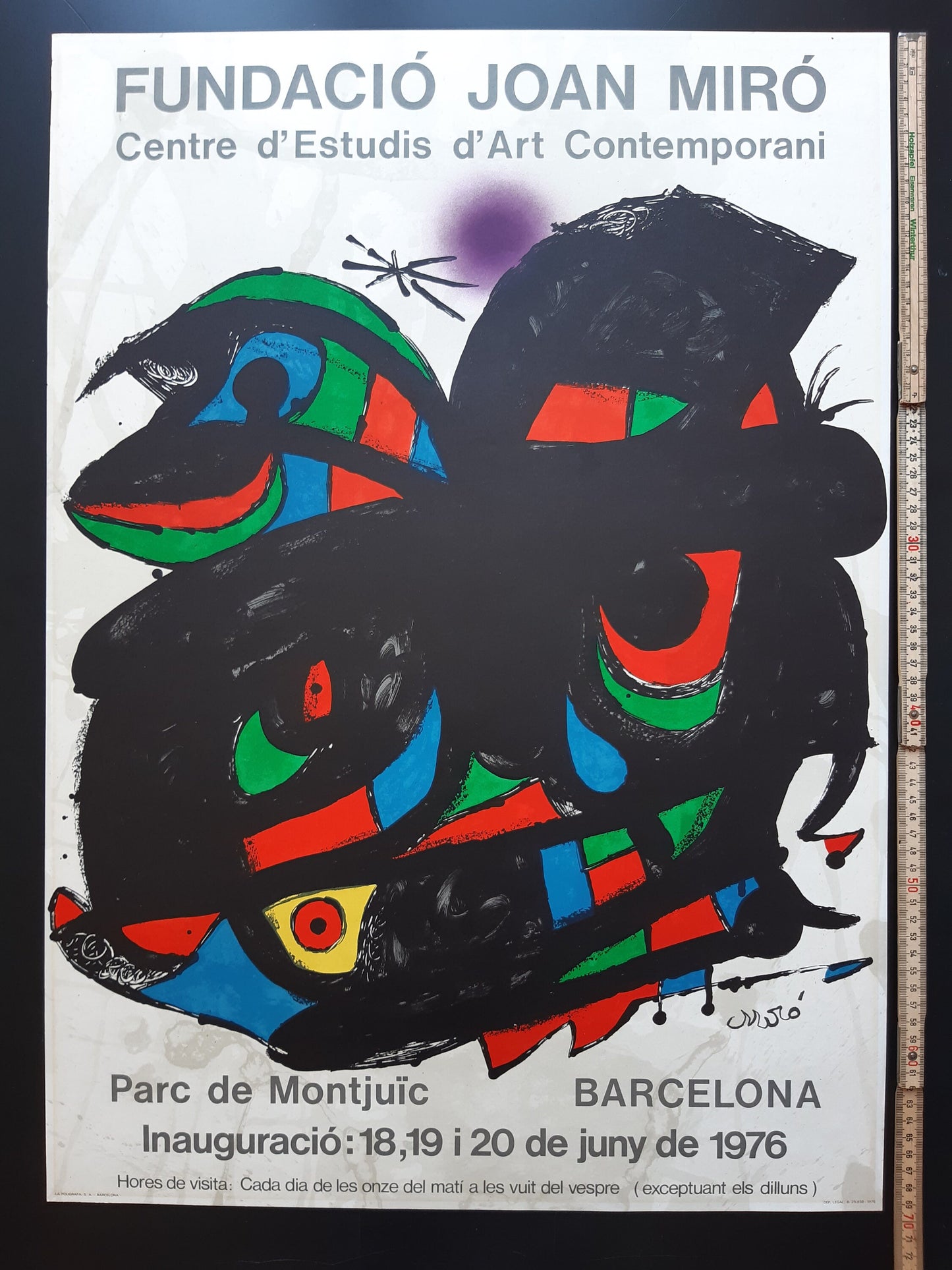 Miro original art exhibition poster - 19.7"×27.6" (50×70cm)