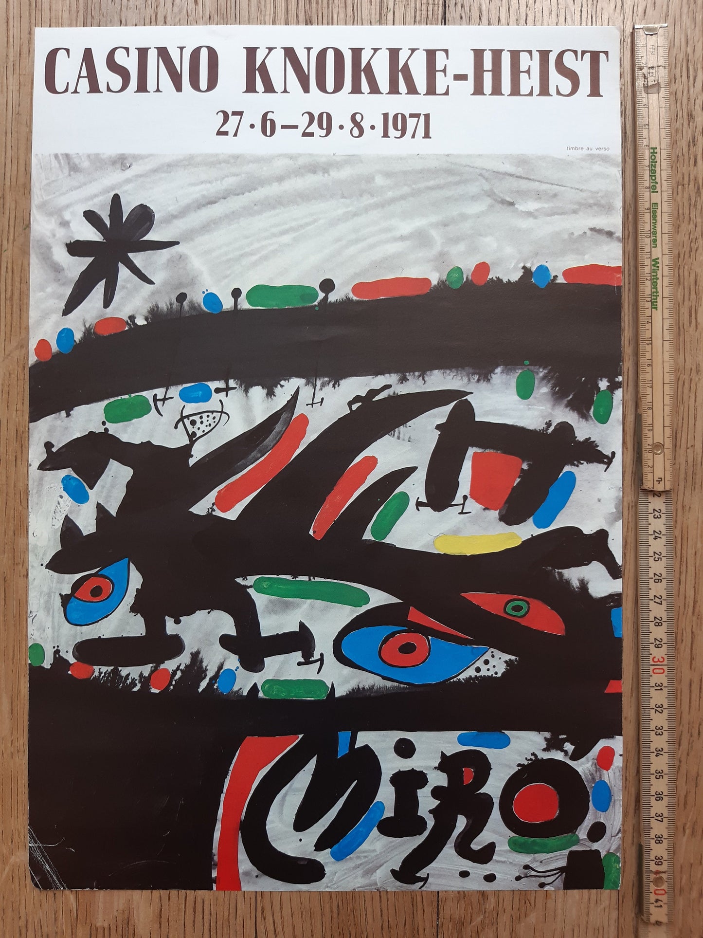 Miro original art exhibition mini-poster - 10.9"×16.1" (27.7×41cm)