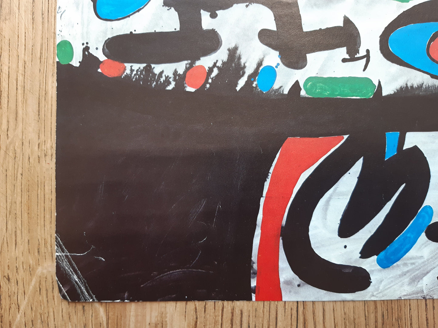 Miro original art exhibition mini-poster - 10.9"×16.1" (27.7×41cm)