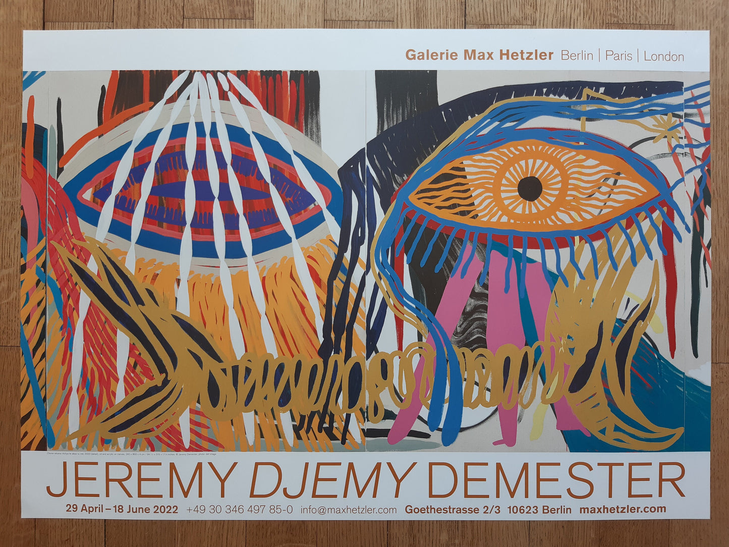 Jeremy Demester art exhibition poster - 33.1"×23.4" (84×59.4cm)