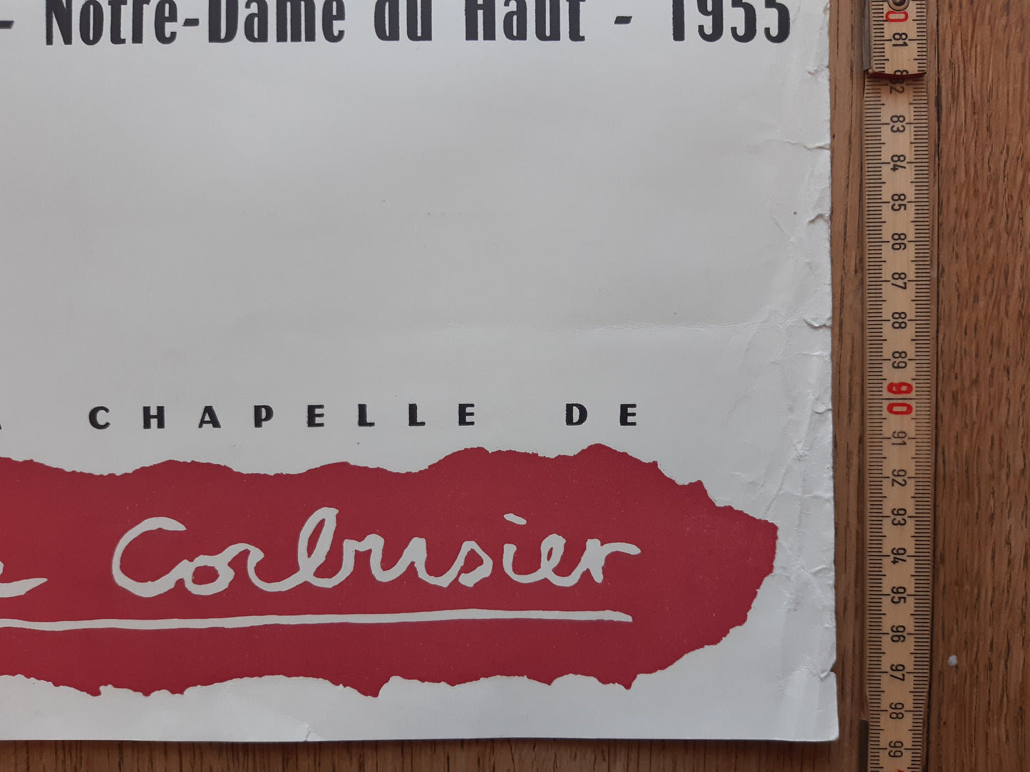 Le Corbusier original art poster used - 24.4"×39.0" (62×99cm)