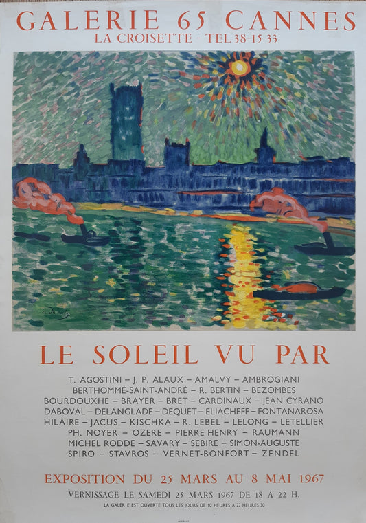 André Derain original art exhibition poster - 20.5"×28.9" (52×73.5cm)