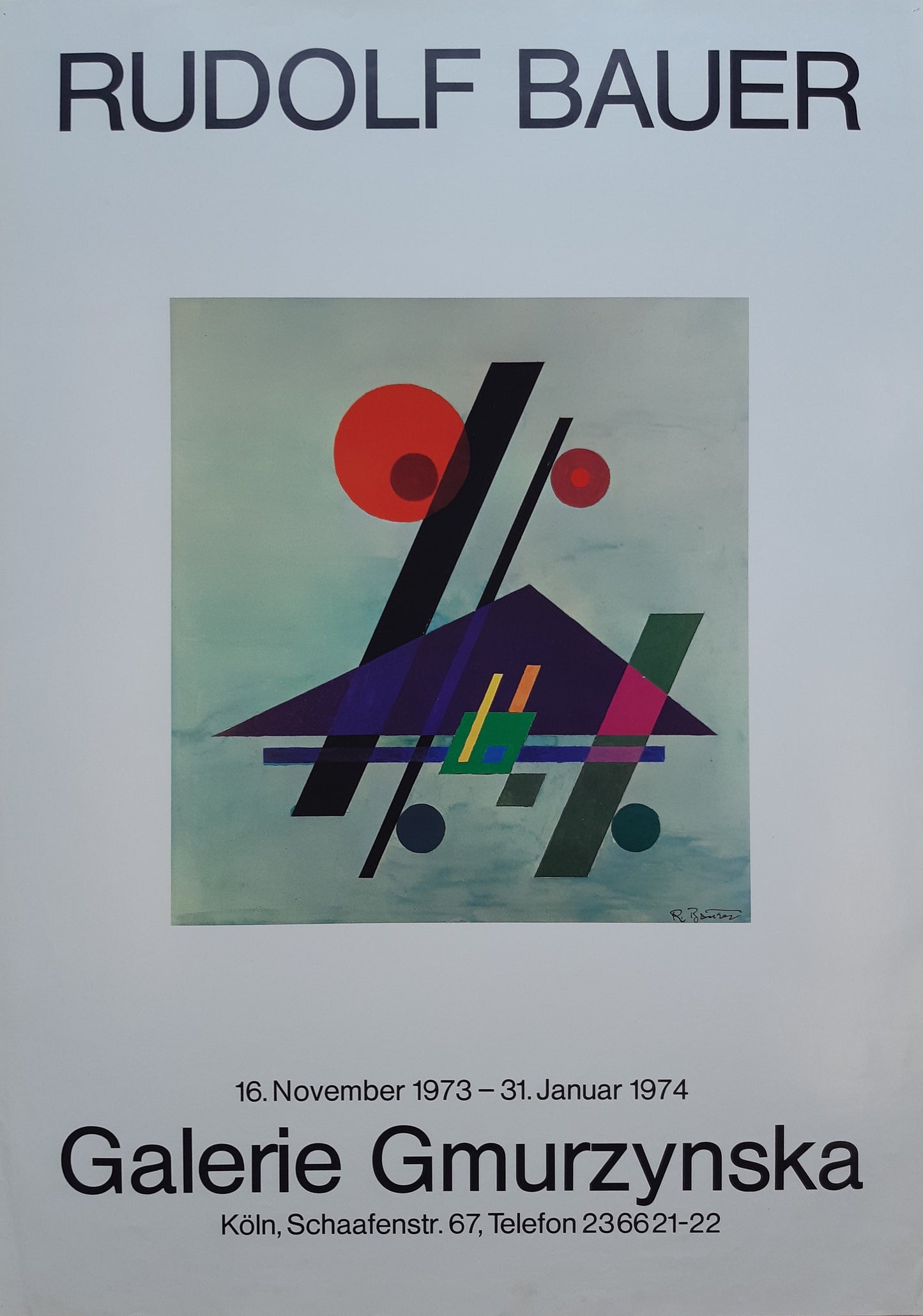 Rudolf Baur original art poster - 23.4"×33.1" (59.4×84cm)