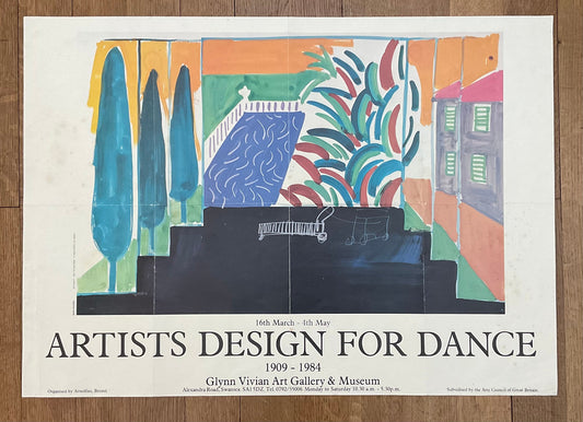 David Hockney original art poster used folded - 32.9"×23.6" (83.5×60cm)