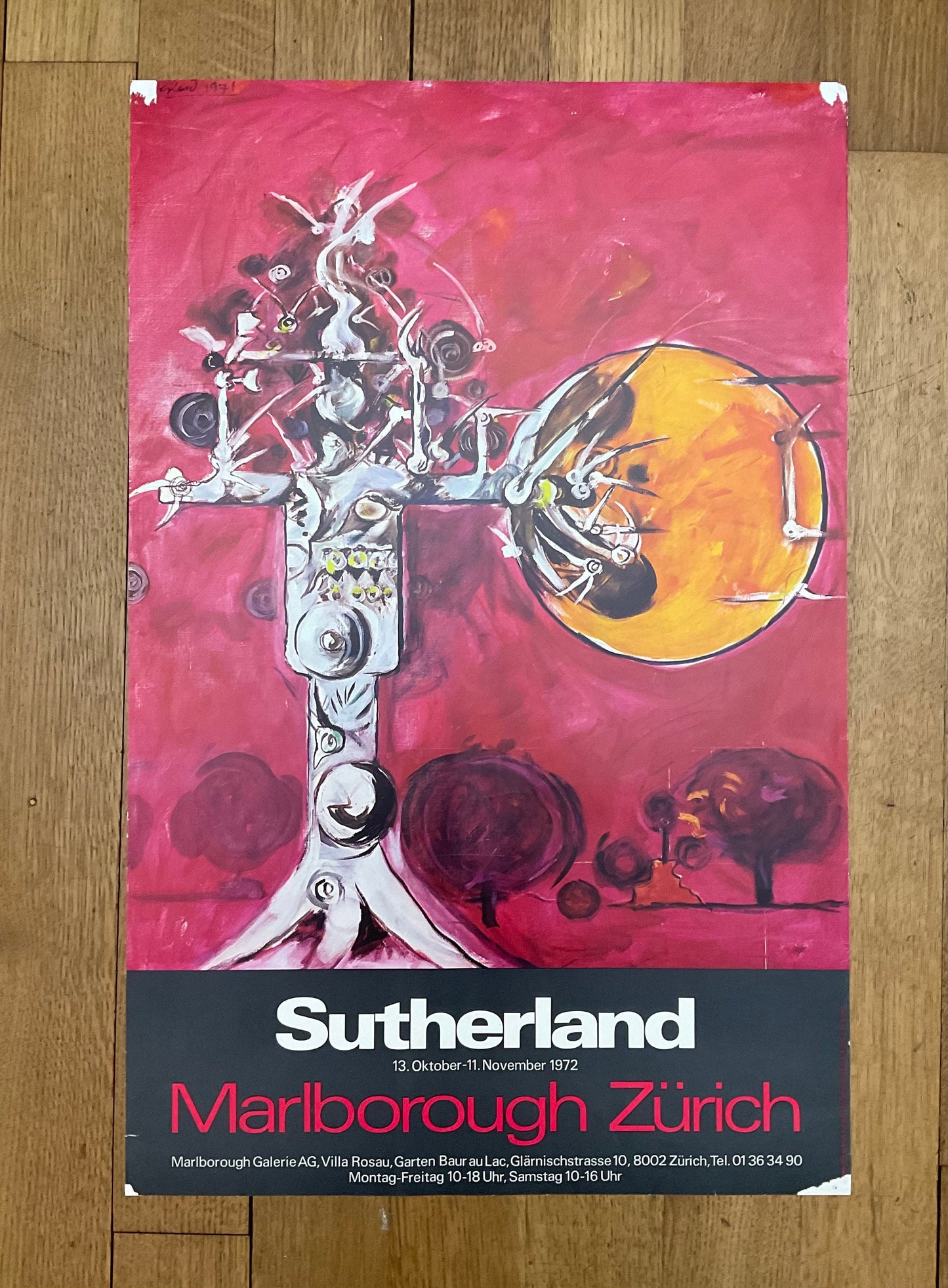 Sutherland vintage art poster used - 17.7"×27.3" (45×69.3cm)