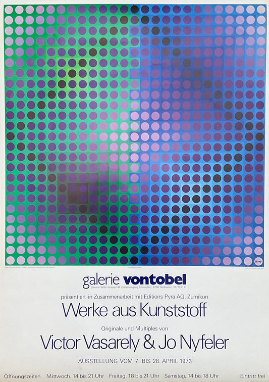 Victor Vasarely vintage art poster - 27.4"×39.4" (69.7×100cm)