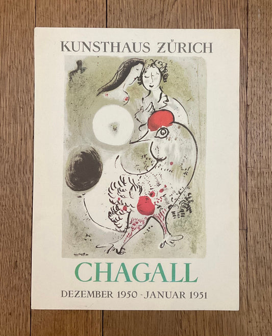 Chagall vintage art mini poster - 9.8"×13.2" (25×33.5cm)