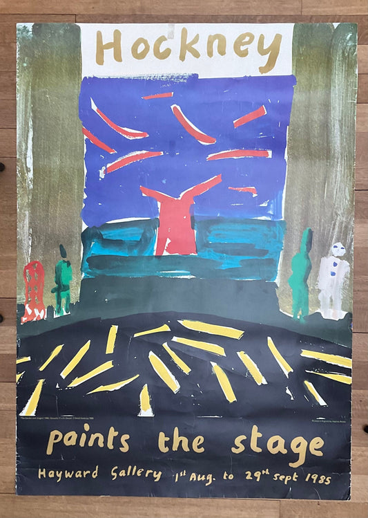 David Hockney paints the stage vintage poster used - 40.2"×56.3" (102×143cm)