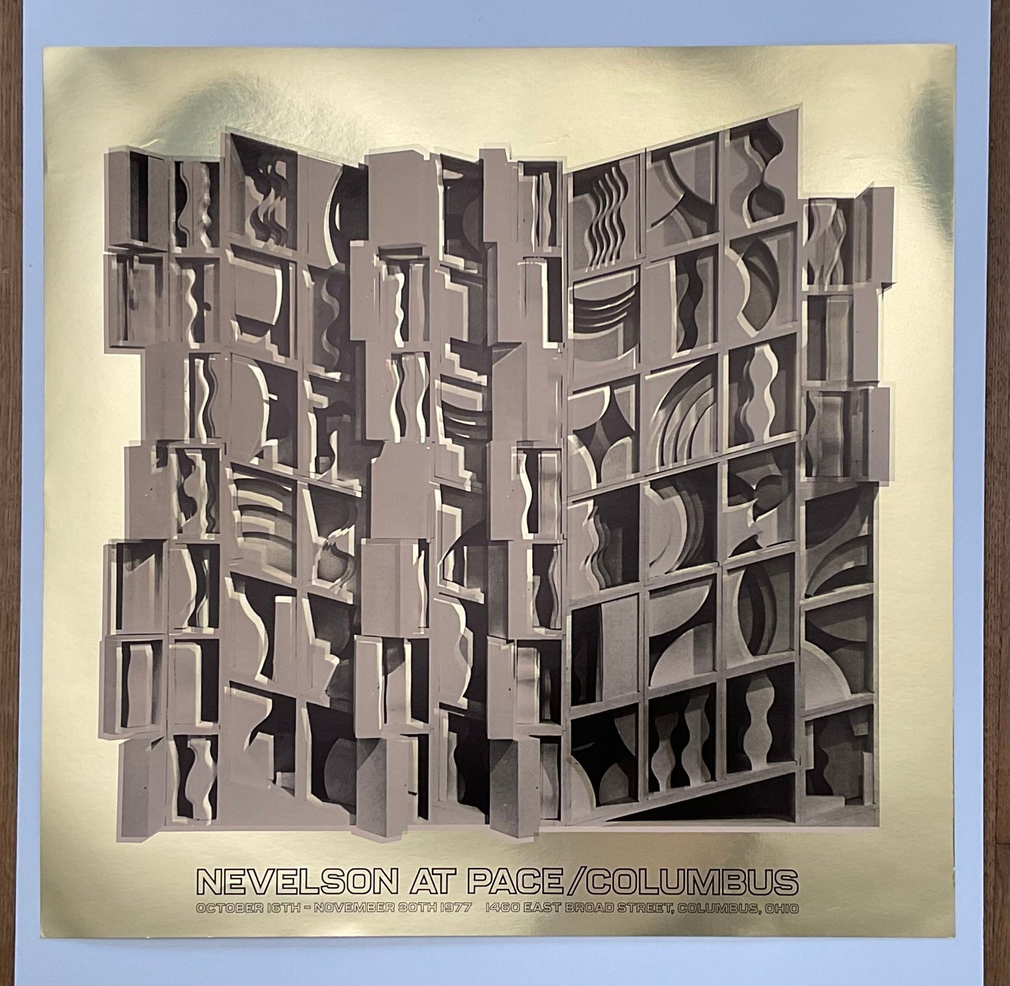 Louise Nevelson vintage art exhibition poster - 25.6"×26.0" (65×66cm)
