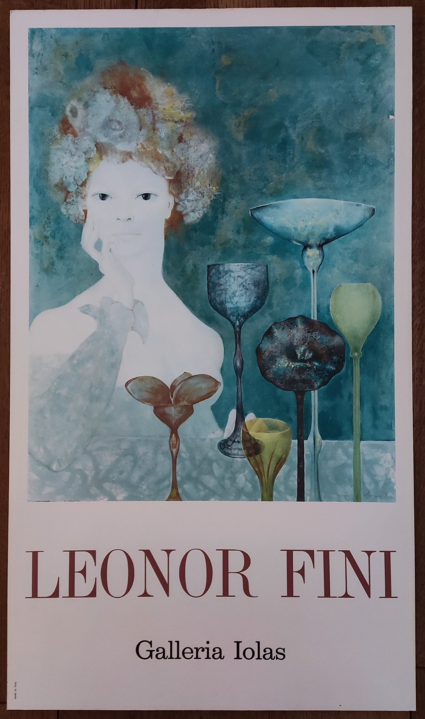 Leonor Fini original art exhibition poster - 19.7"×33.5" (50×85cm)