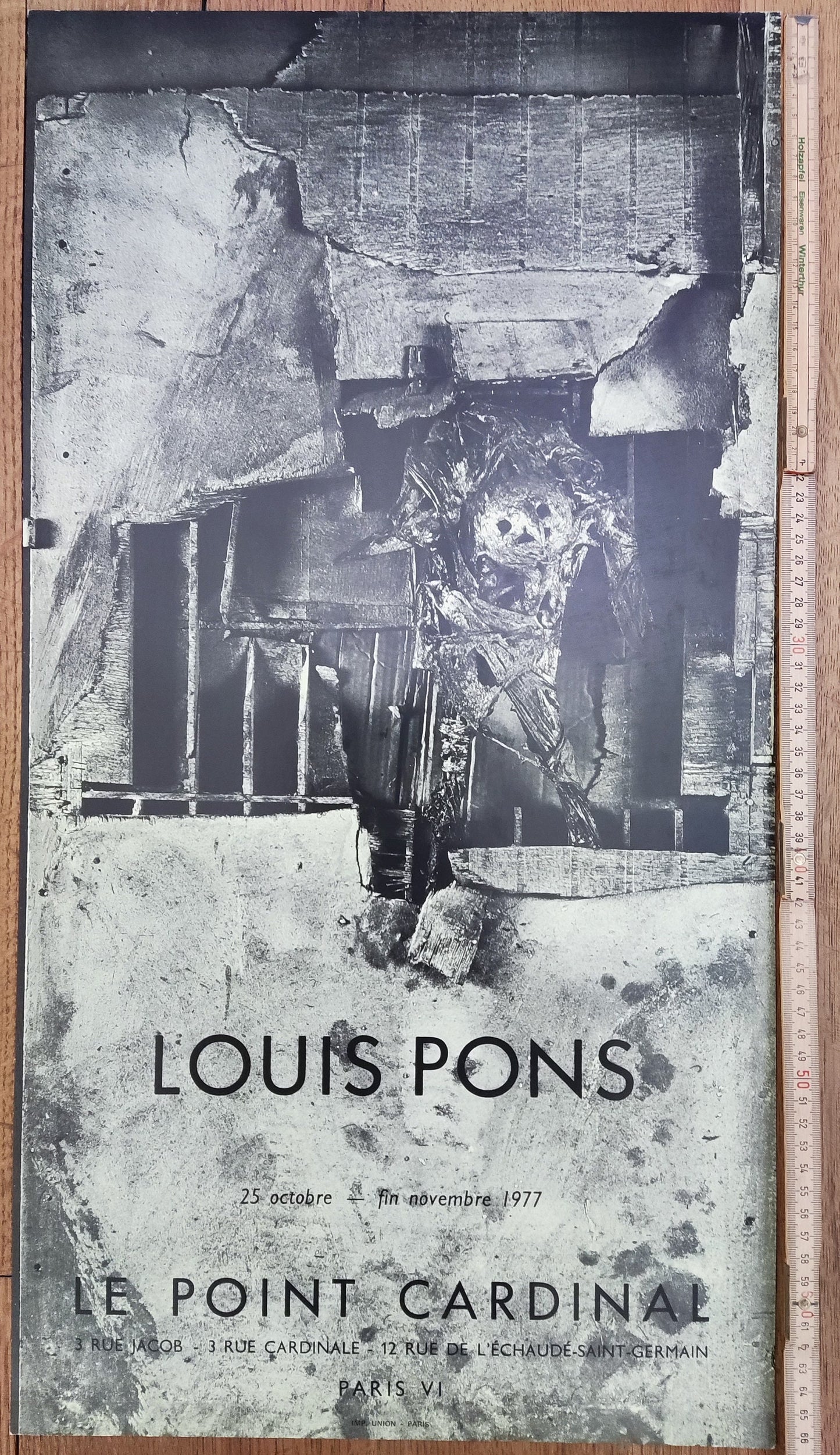 Louis Pons original art exhibition poster - 14.2"×26.8" (36×68cm)