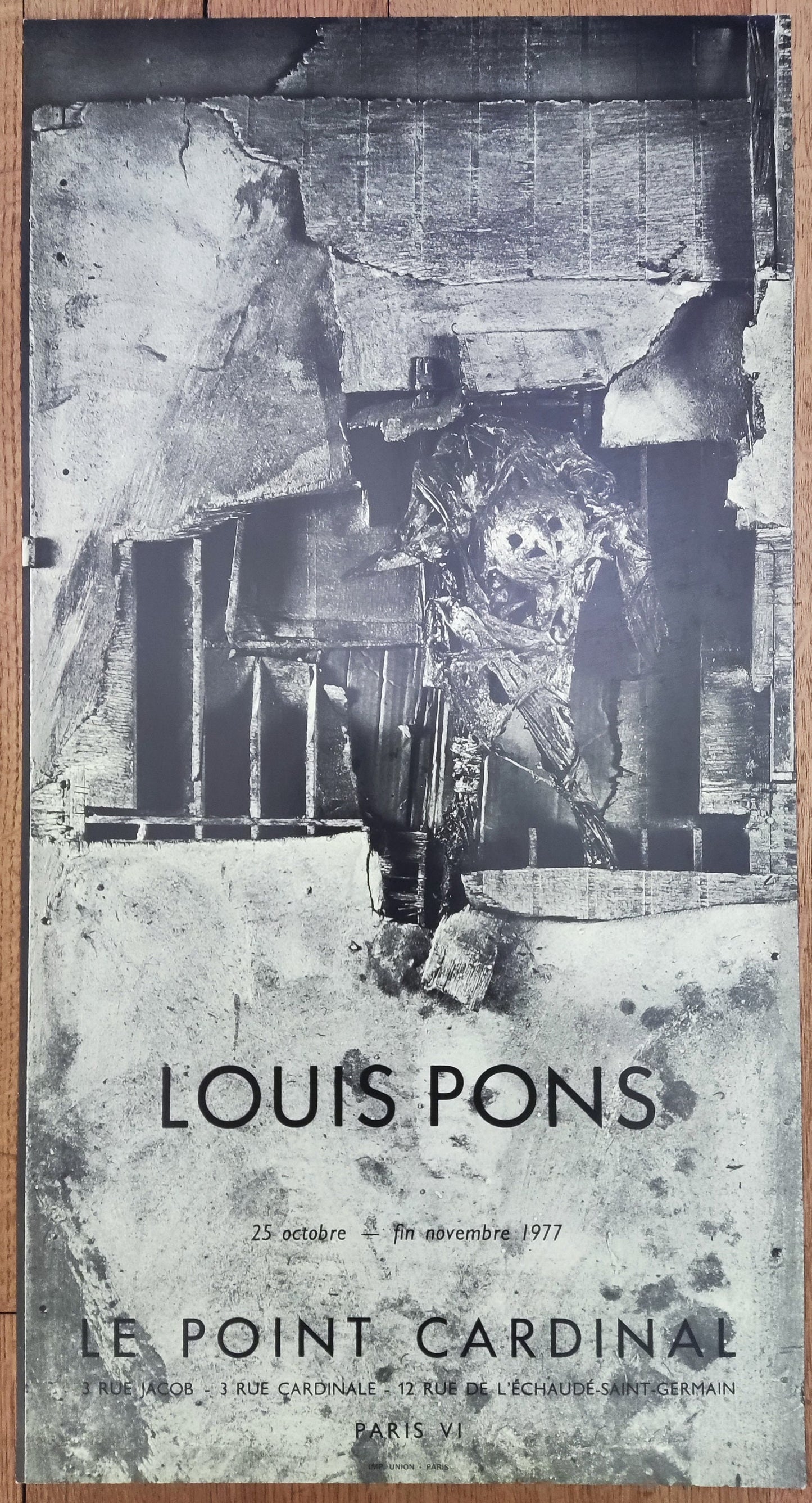 Louis Pons original art exhibition poster - 14.2"×26.8" (36×68cm)