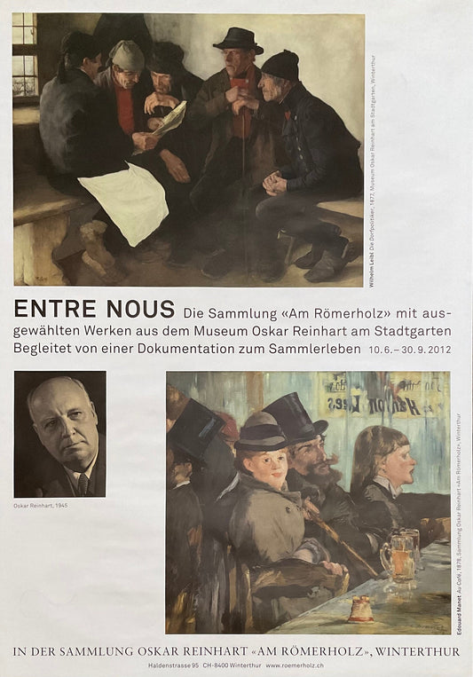 Édouard Manet "Entre nous" original art exhibition poster - 35.4"×50.4" (90×128cm)