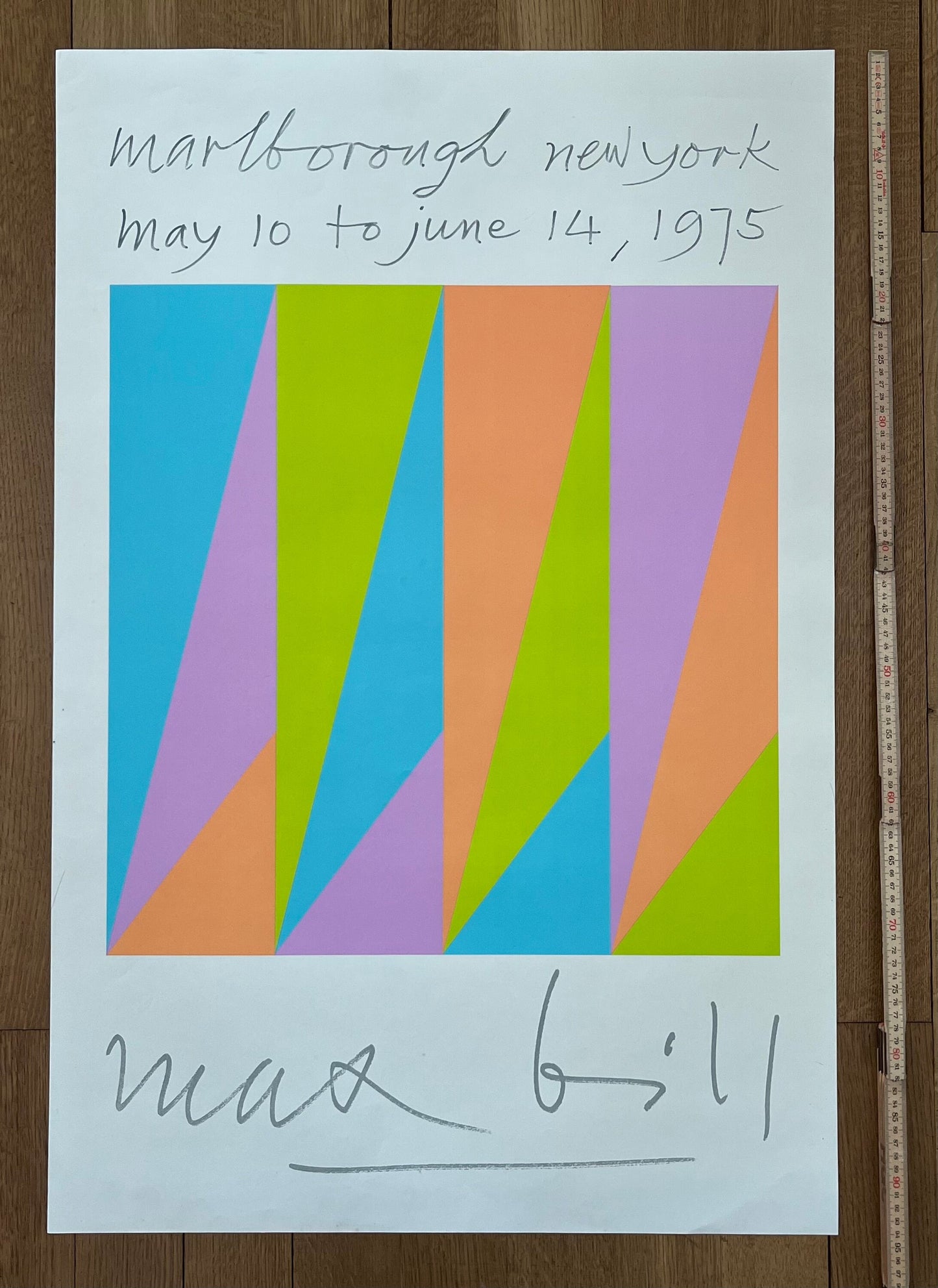 Max Bill original art poster - 24.8"×37.4" (63×95cm)