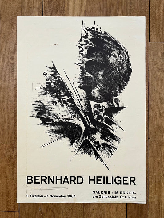 Bernhard Heiliger original art poster used - 20.3"×29.3" (51.5×74.5cm)