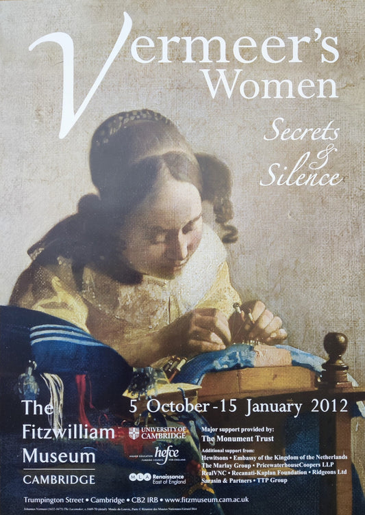 Vermeer original art exhibition poster - 16.5"×23.2" (42×59cm)