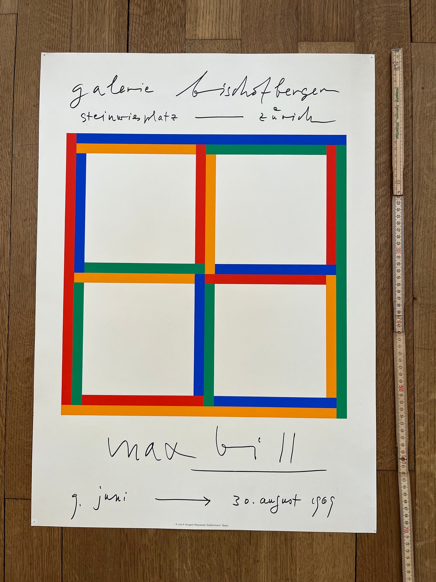 Max Bill original art poster - 19.9"×27.6" (50.5×70cm)