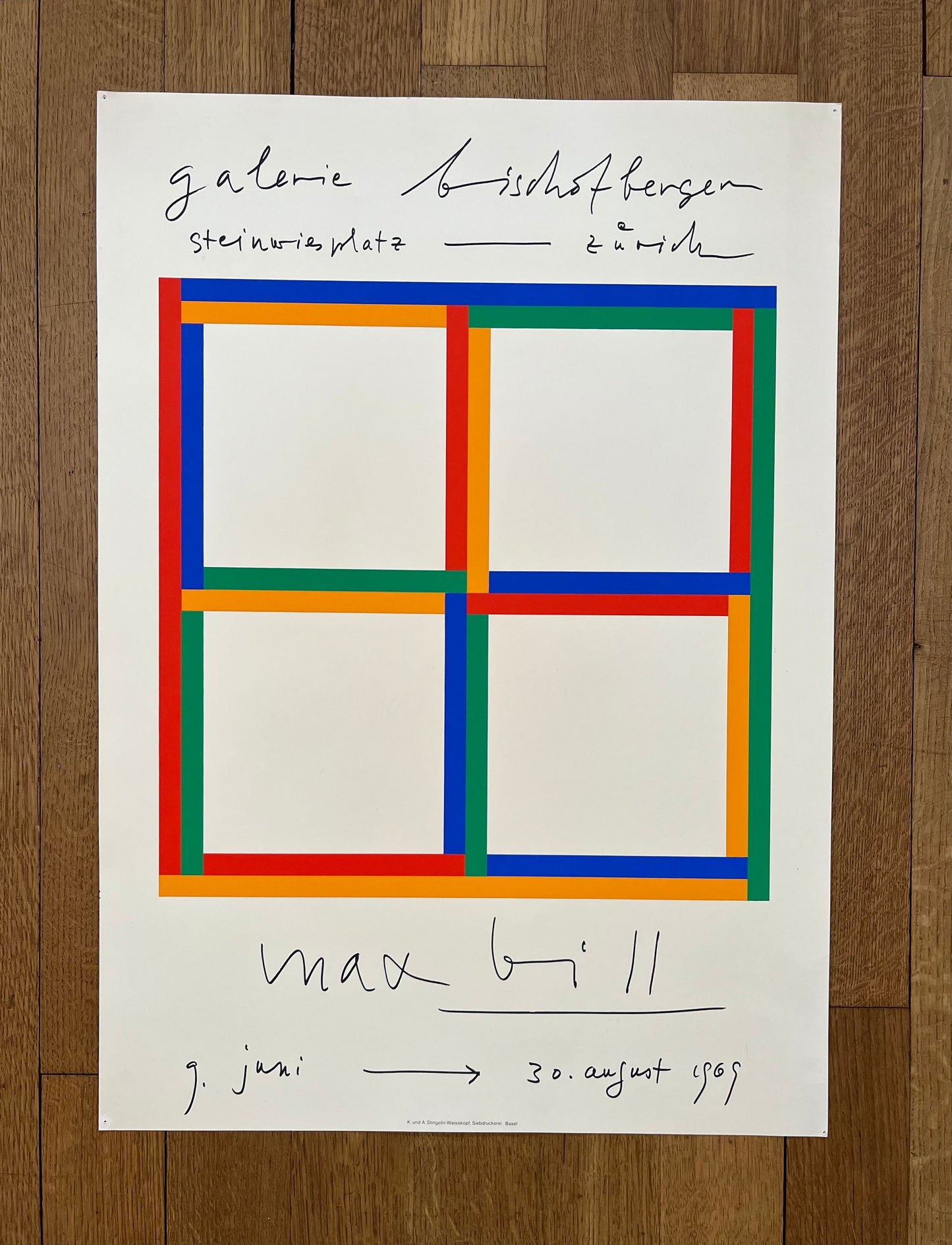 Max Bill original art poster - 19.9"×27.6" (50.5×70cm)