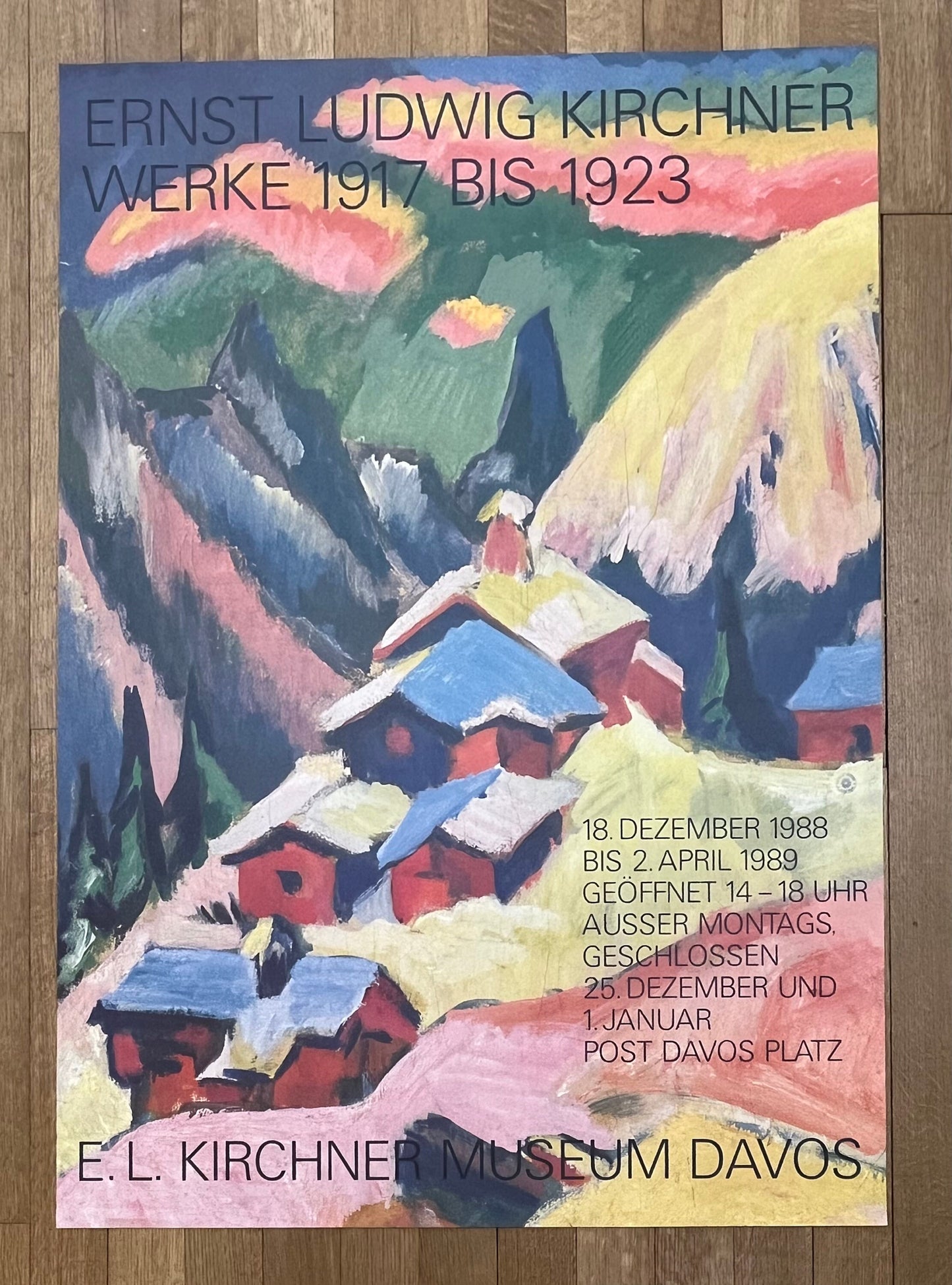 Ernst Ludwig Kircher original art poster - 35.6"×50.4" (90.5×128cm)