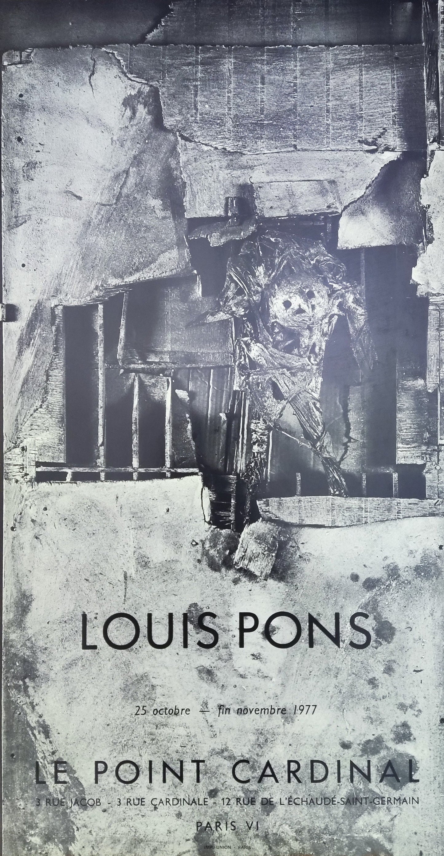 Louis Pons original art exhibition poster - 14.2"×26.8" (36×68cm)