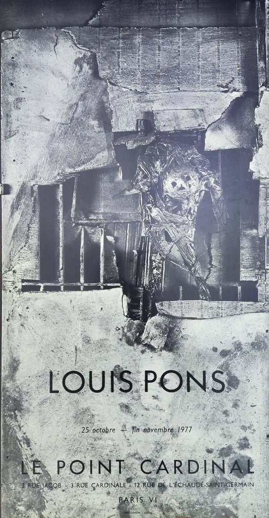 Louis Pons original art exhibition poster - 14.2"×26.8" (36×68cm)