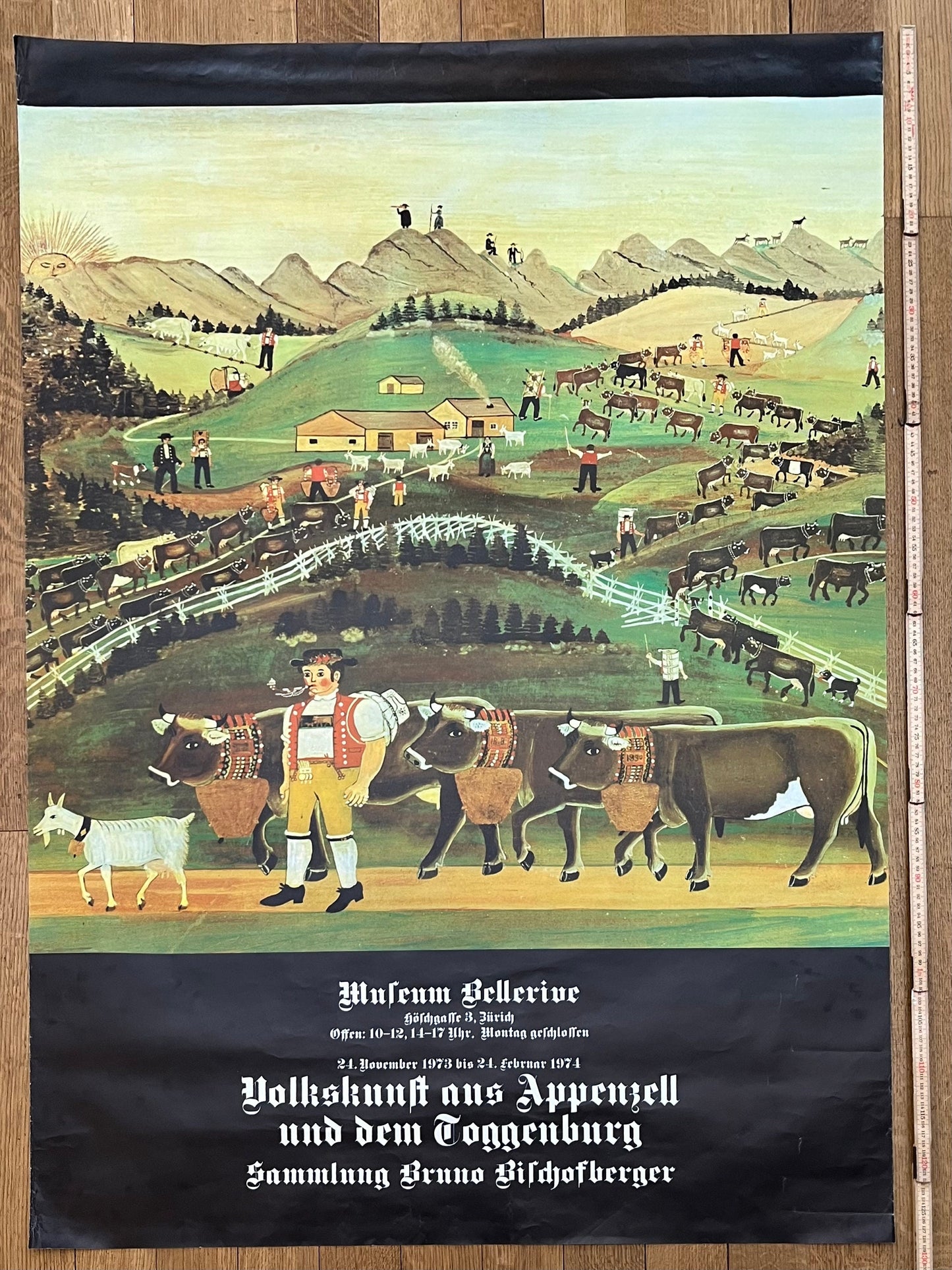 Appenzell vintage exhibition poster - 35.6"×50.4" (90.5×128cm)