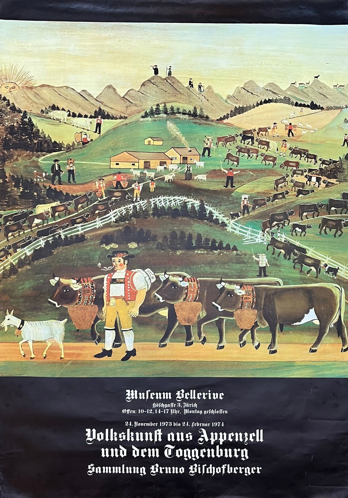 Appenzell vintage exhibition poster - 35.6"×50.4" (90.5×128cm)