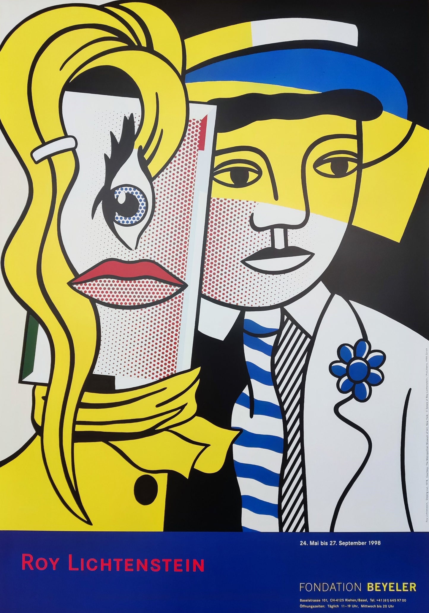 Roy Lichtenstein art exhibition poster - 27.0"×38.6" (68.5×98cm)