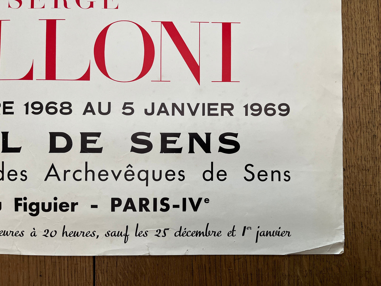 Serge Belloni original art poster - 19.7"×26.8" (50×68cm)