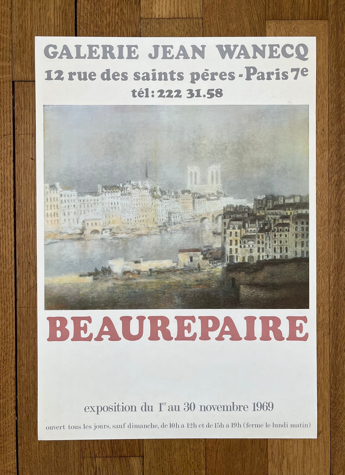 André Beaurepaire art exhibition poster - 15.0"×21.3" (38×54cm)