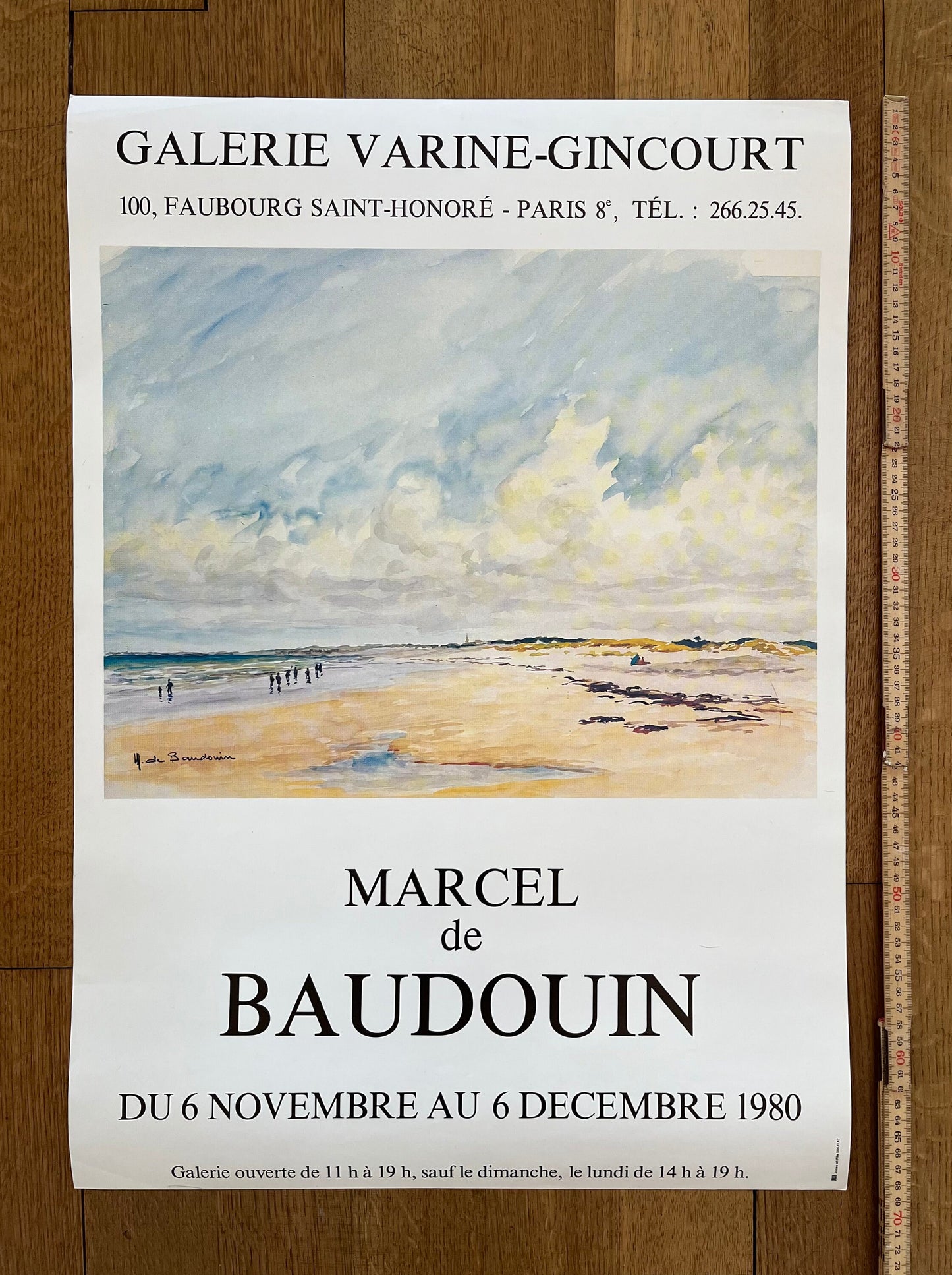 Marcel de Baudouin original exhibition poster - 19.3"×27.2" (49×69cm)