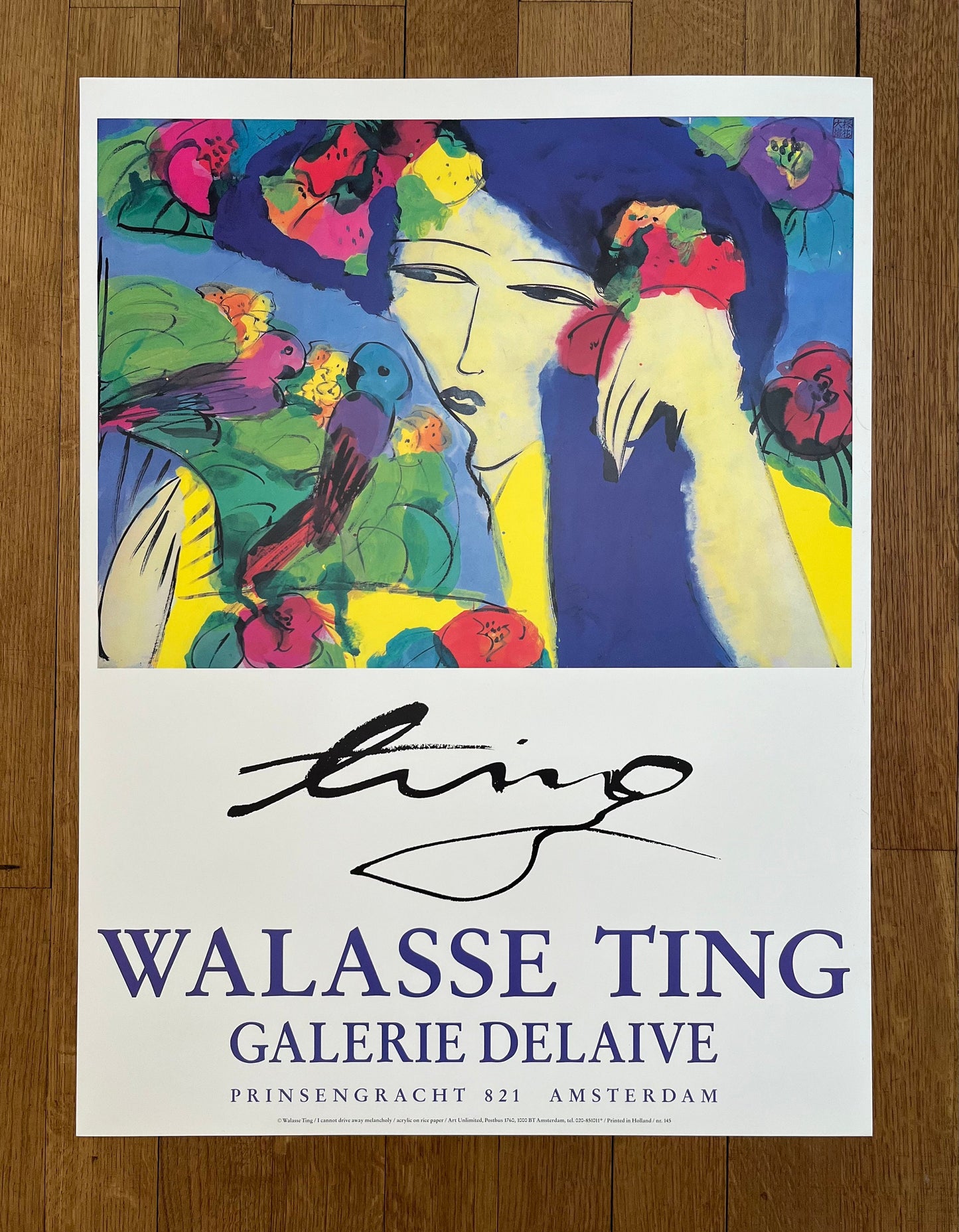 Walasse Ting original art poster - 23.6"×31.5" (60×80cm)