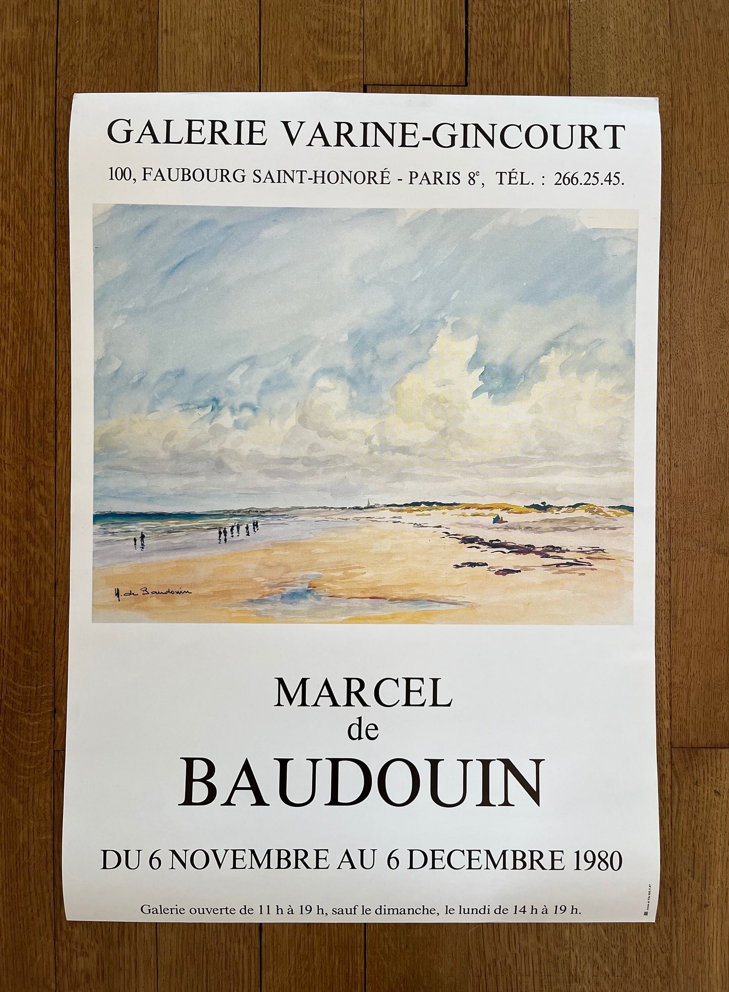 Marcel de Baudouin original exhibition poster - 19.3"×27.2" (49×69cm)