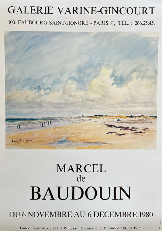 Marcel de Baudouin original exhibition poster - 19.3"×27.2" (49×69cm)