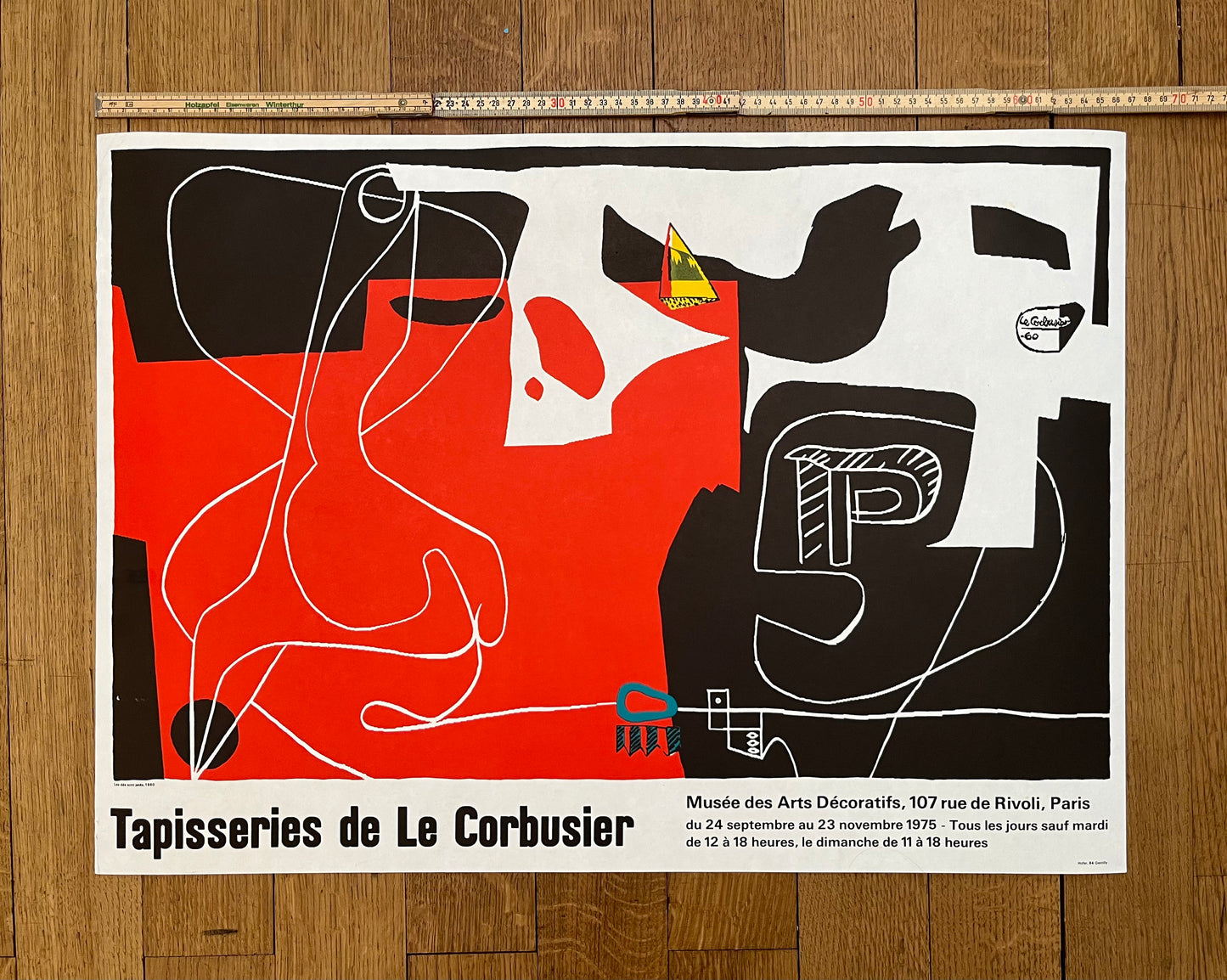 Le Corbusier original art poster - 18.9"×26.4" (48×67cm)