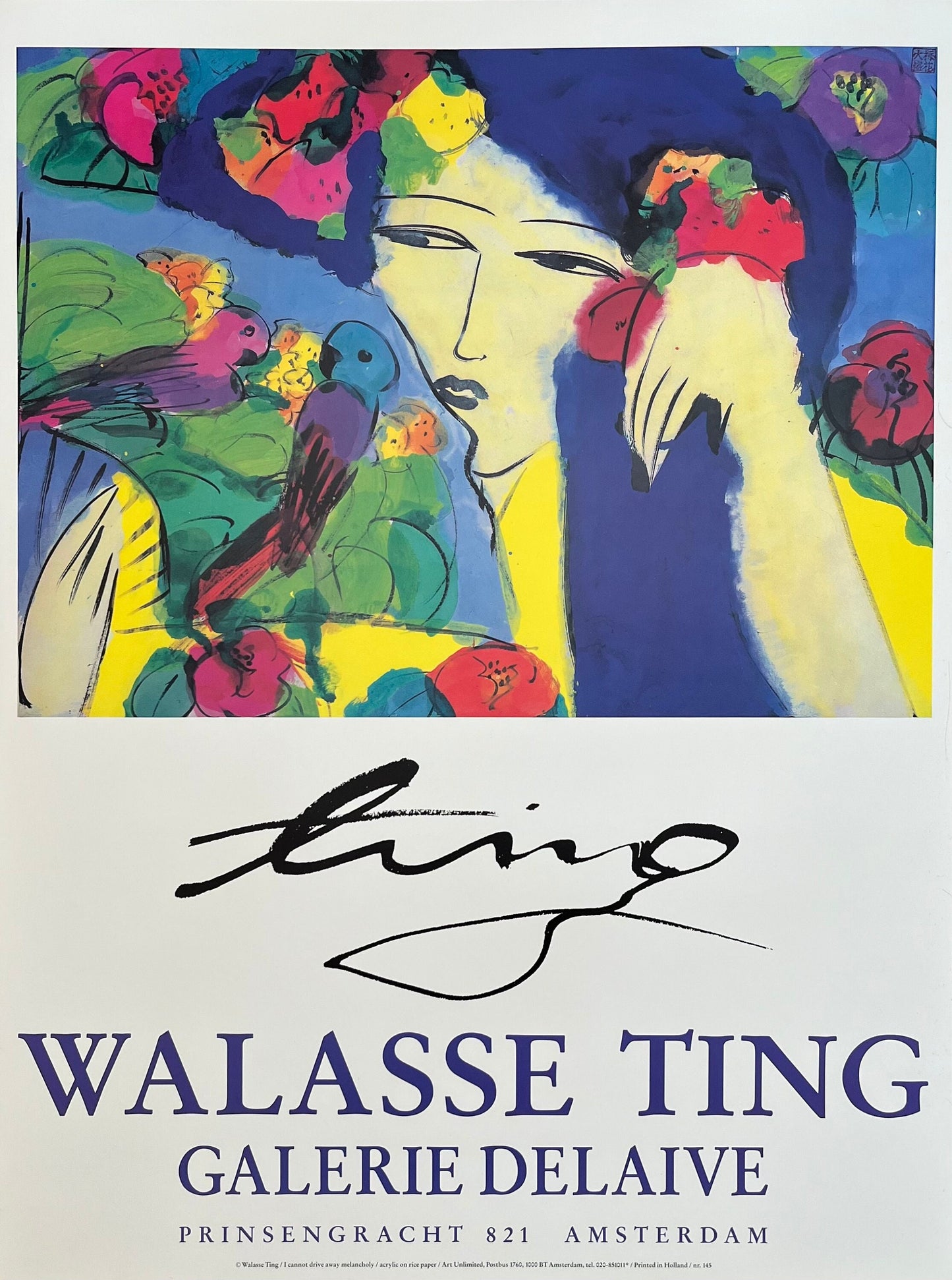 Walasse Ting original art poster - 23.6"×31.5" (60×80cm)