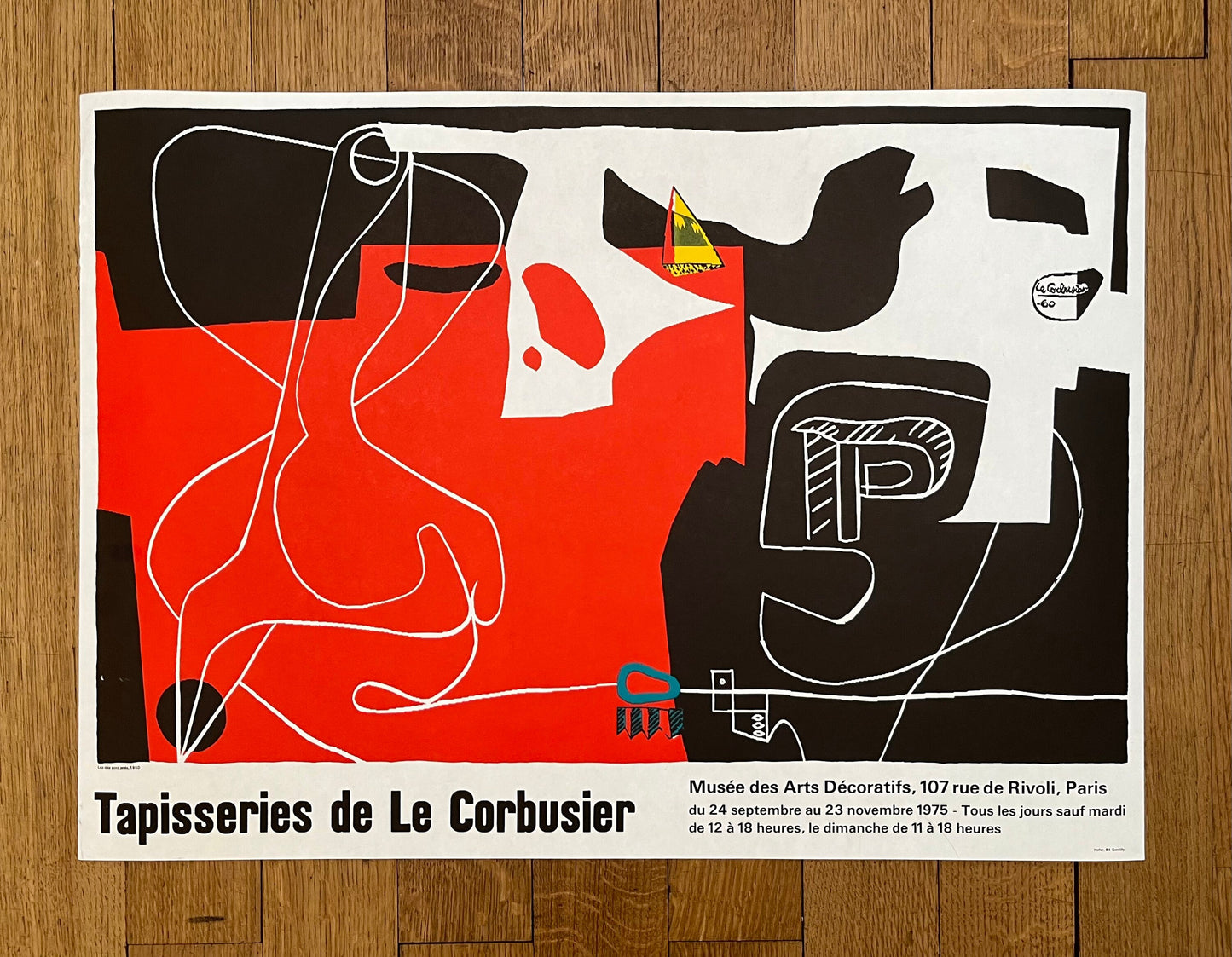 Le Corbusier original art poster - 18.9"×26.4" (48×67cm)