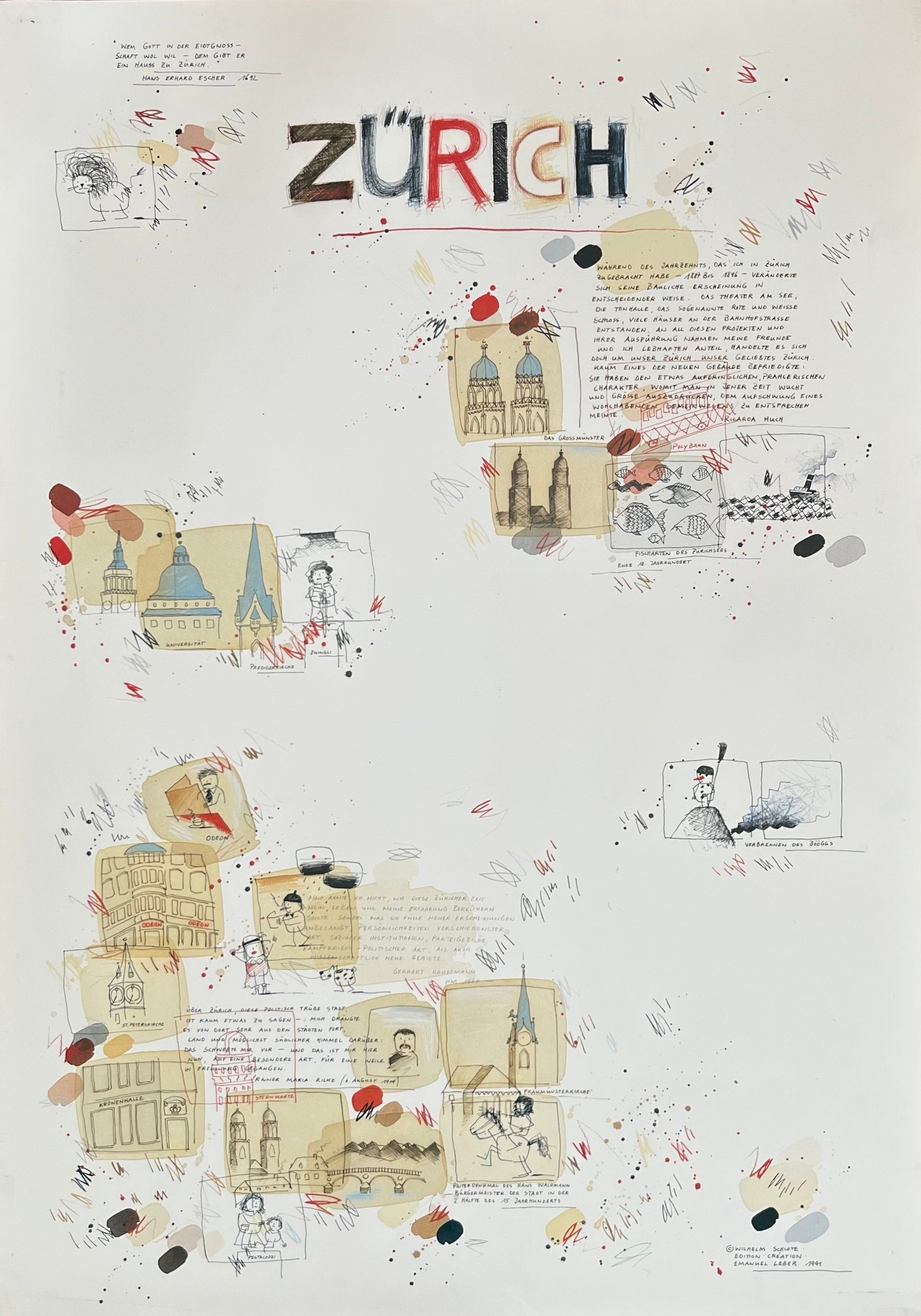 【セール】ドイツイラストレーター Wilhelm Schlote インテリア ドイツイラストレーター Wilhelm Schlote インテリア