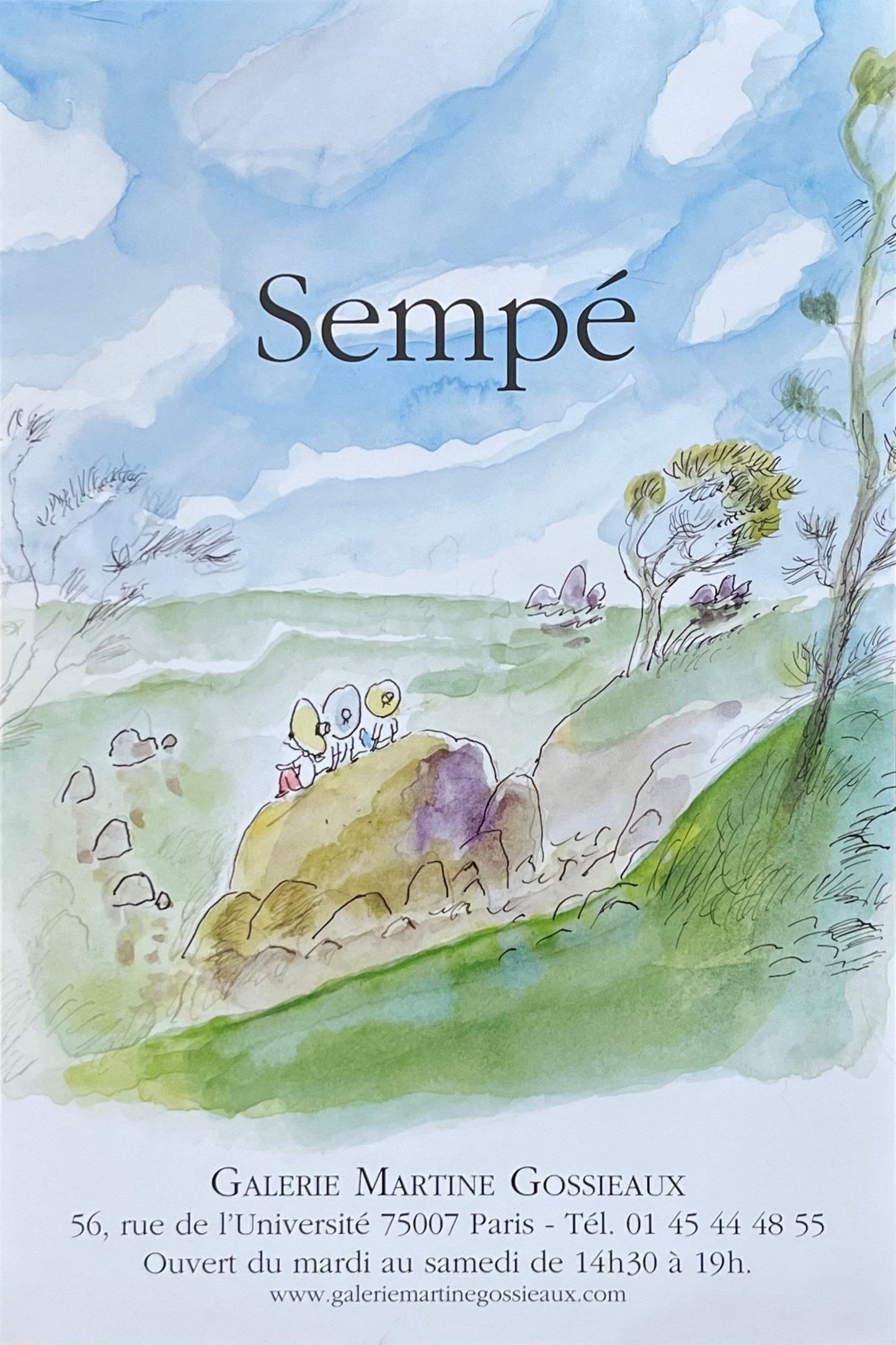 Sempé original exhibition poster - 15.7"×23.6" (40×60cm)