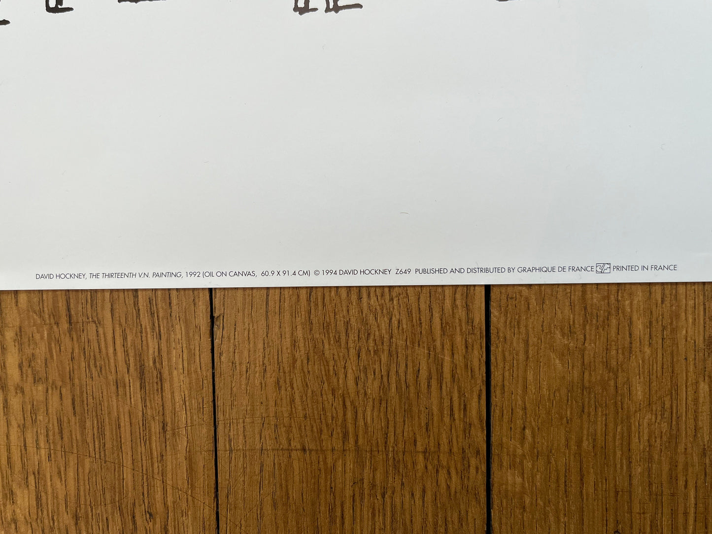 David Hockney original art poster - 26.0"×36.0" (66×91.5cm)