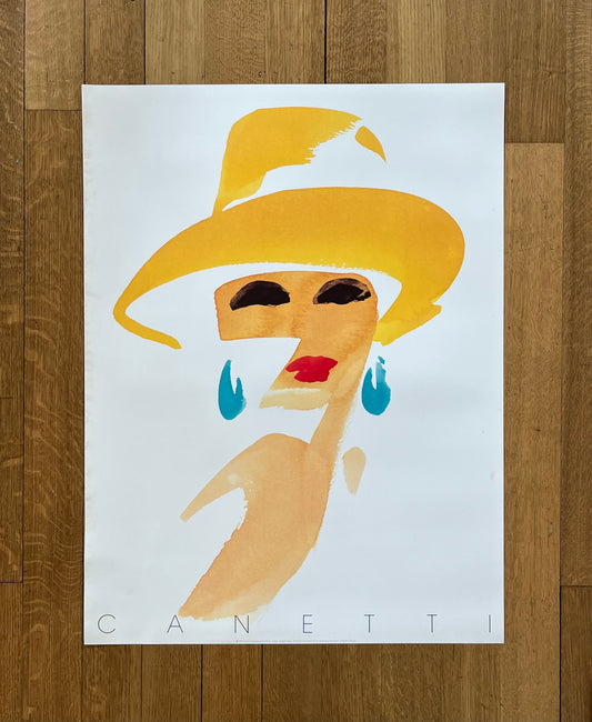 Michel Canetti original art poster - 23.6"×31.5" (60×80cm)