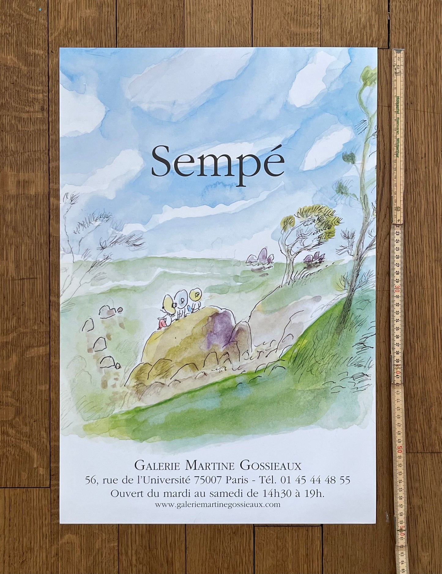 Sempé original exhibition poster - 15.7"×23.6" (40×60cm)