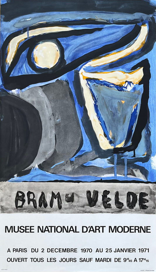 Bram van Velde original art poster - 17.1"×29.5" (43.5×75cm)