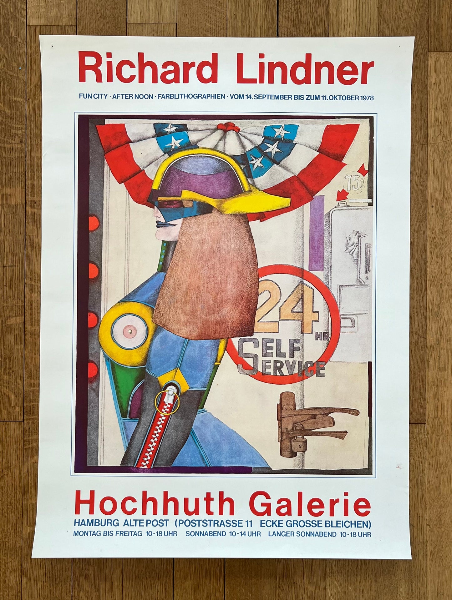 Richard Lindner original art exhibition poster pop art - 24.7"×34.4" (62.8×87.5cm)