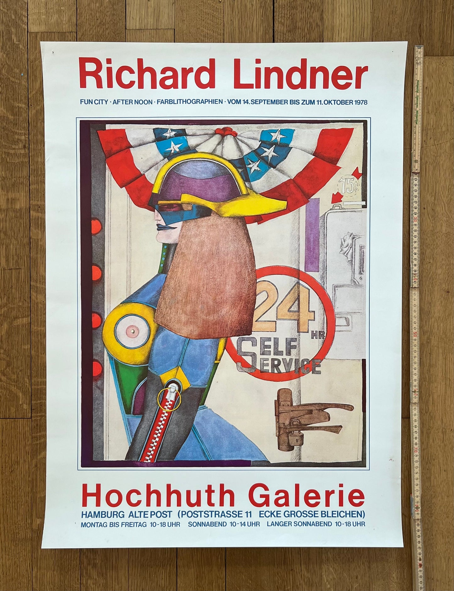 Richard Lindner original art exhibition poster pop art - 24.7"×34.4" (62.8×87.5cm)